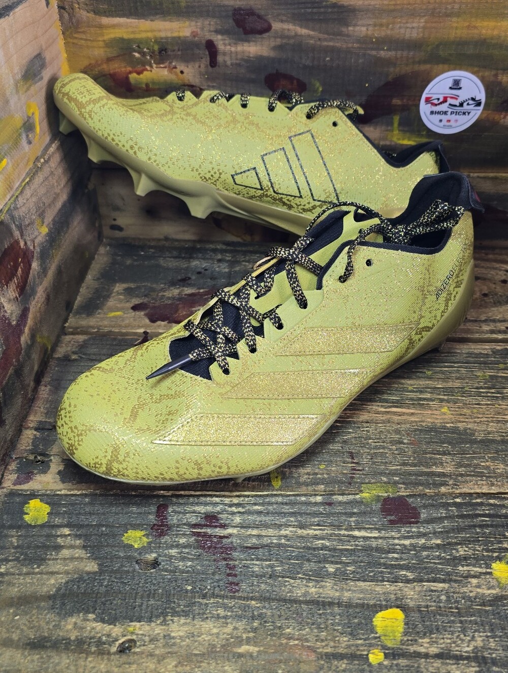 Adidas x Disney Jafar Adizero Electric Gold Football Cleats JP9953, Men 11.5 New